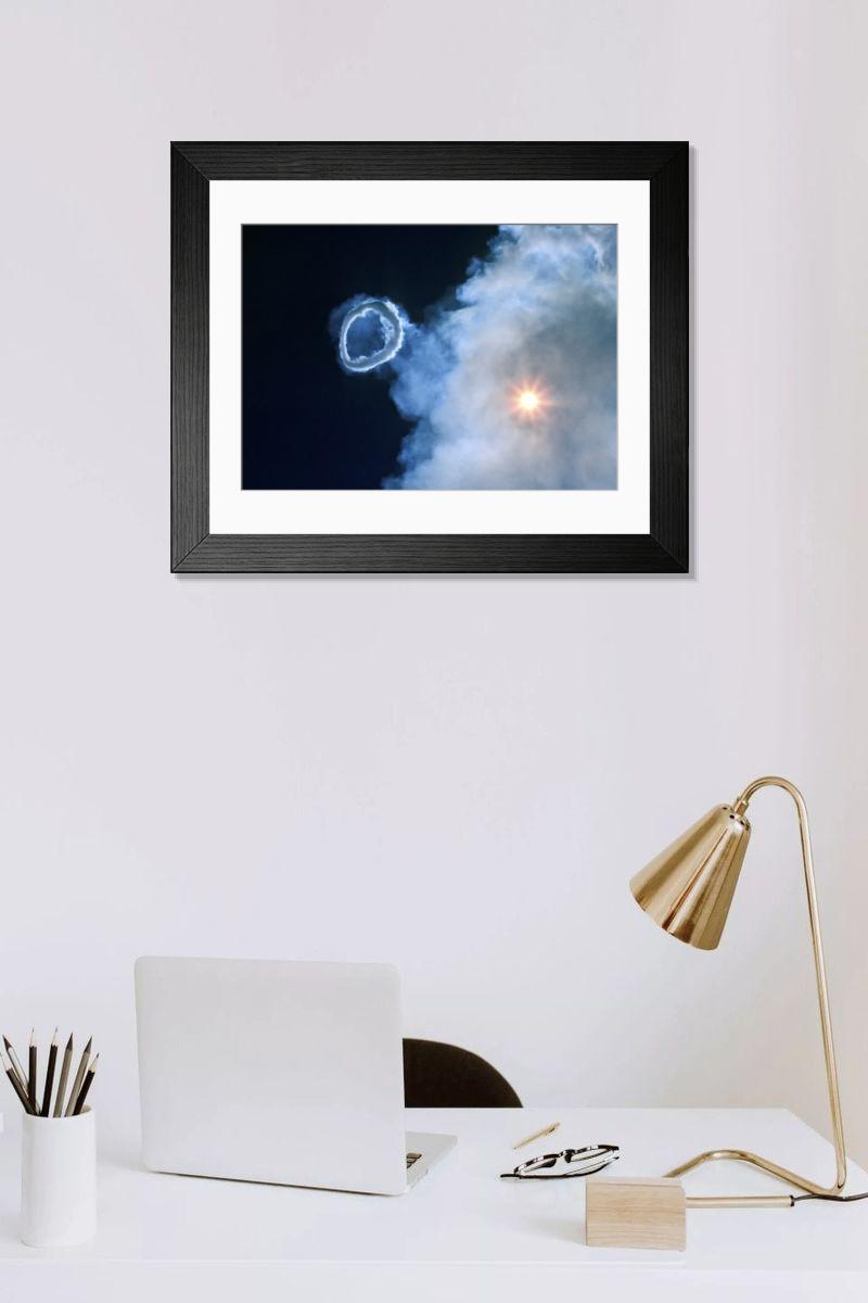 Shown hanging in a room: Modern 14"x12" (36x31cm)
