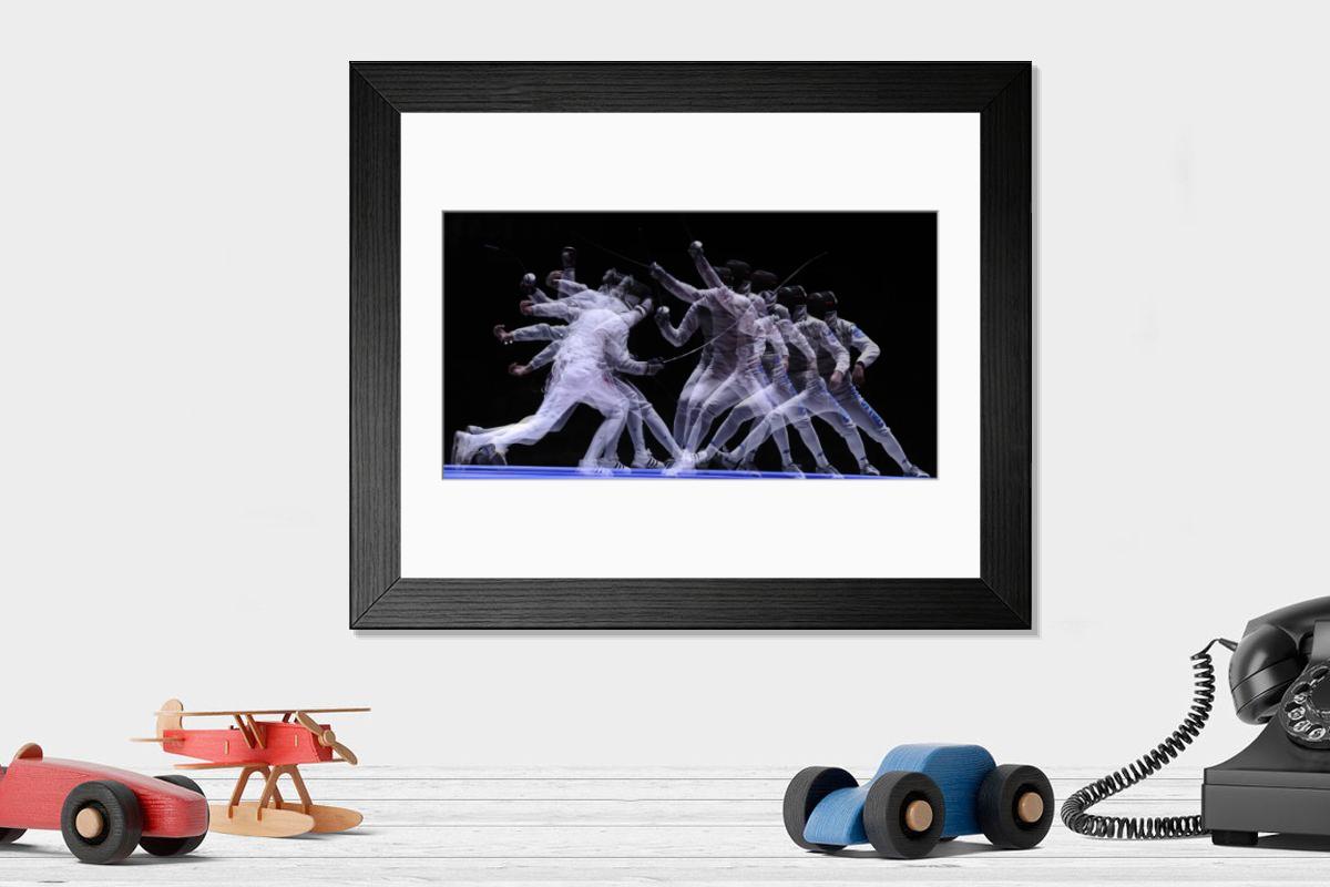 Shown hanging in a room: Modern 14"x12" (36x31cm)