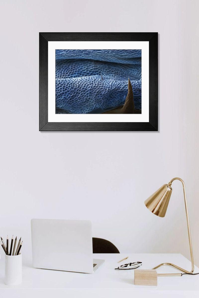 Shown hanging in a room: Modern 14"x12" (36x31cm)