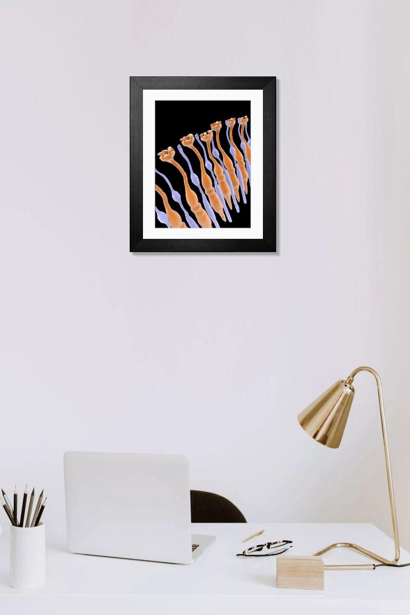 Shown hanging in a room: Modern 14"x12" (36x31cm)