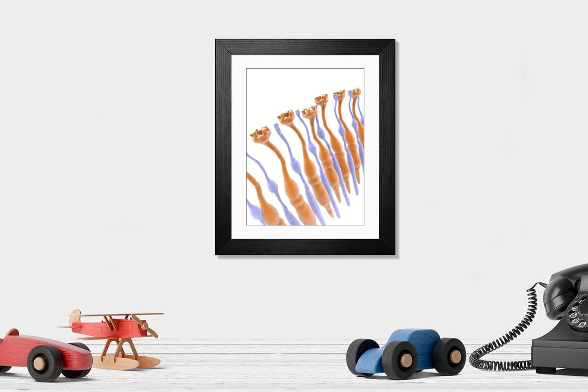 Shown hanging in a room: Modern 14"x12" (36x31cm)