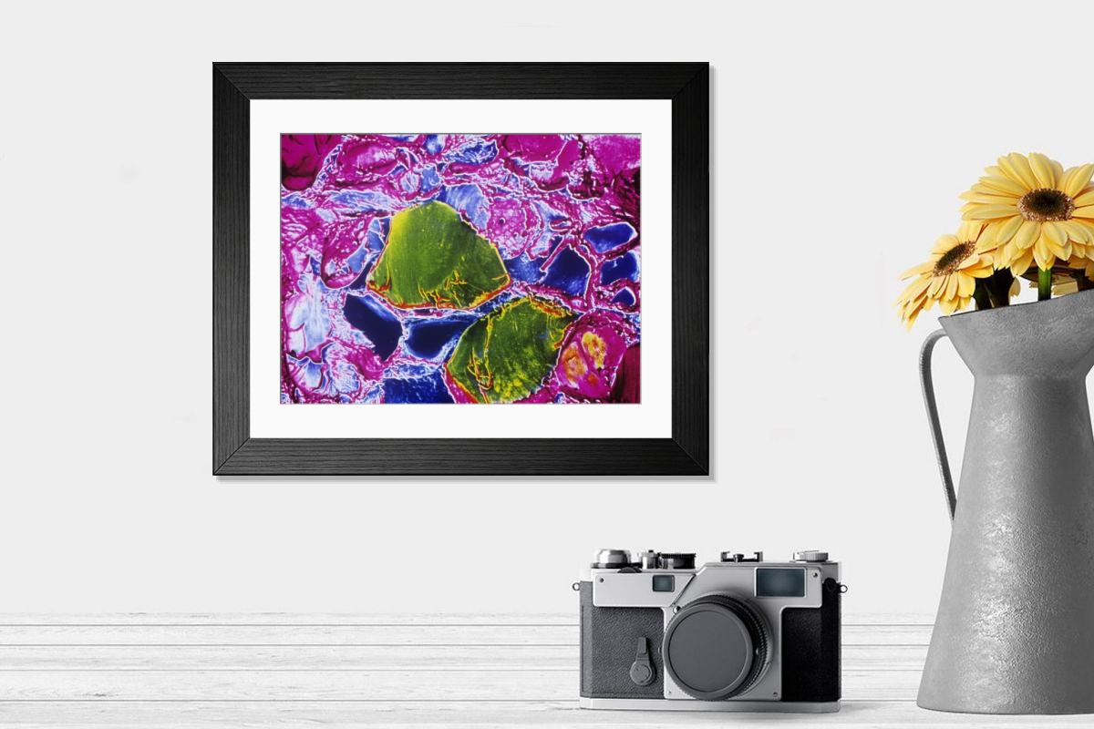 Shown hanging in a room: Modern 14"x12" (36x31cm)