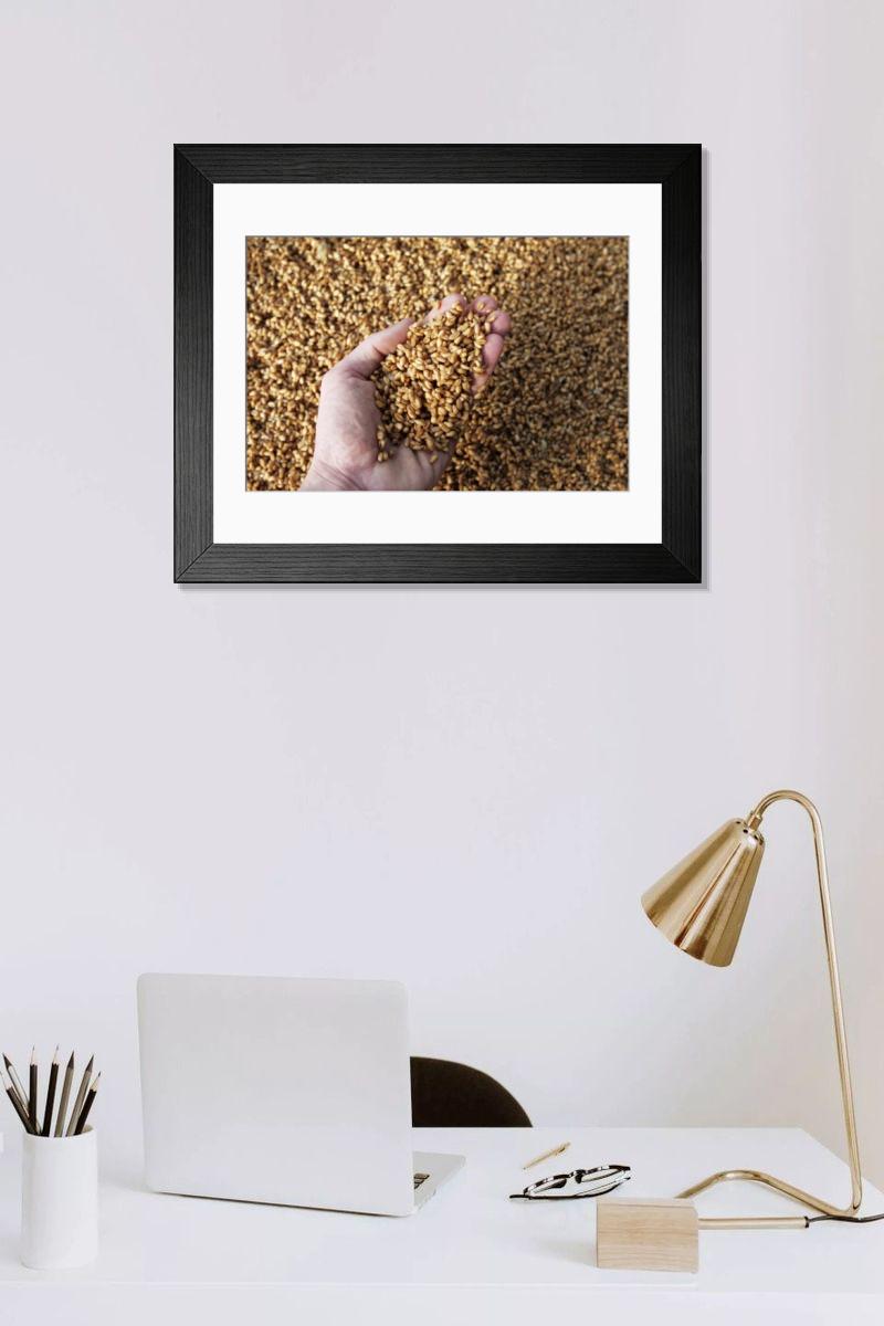 Shown hanging in a room: Modern 14"x12" (36x31cm)