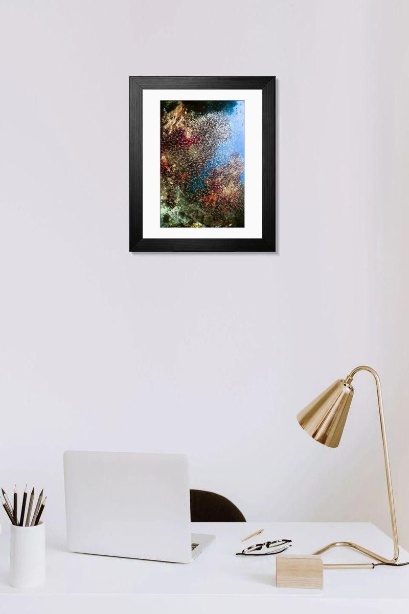 Shown hanging in a room: Modern 14"x12" (36x31cm)