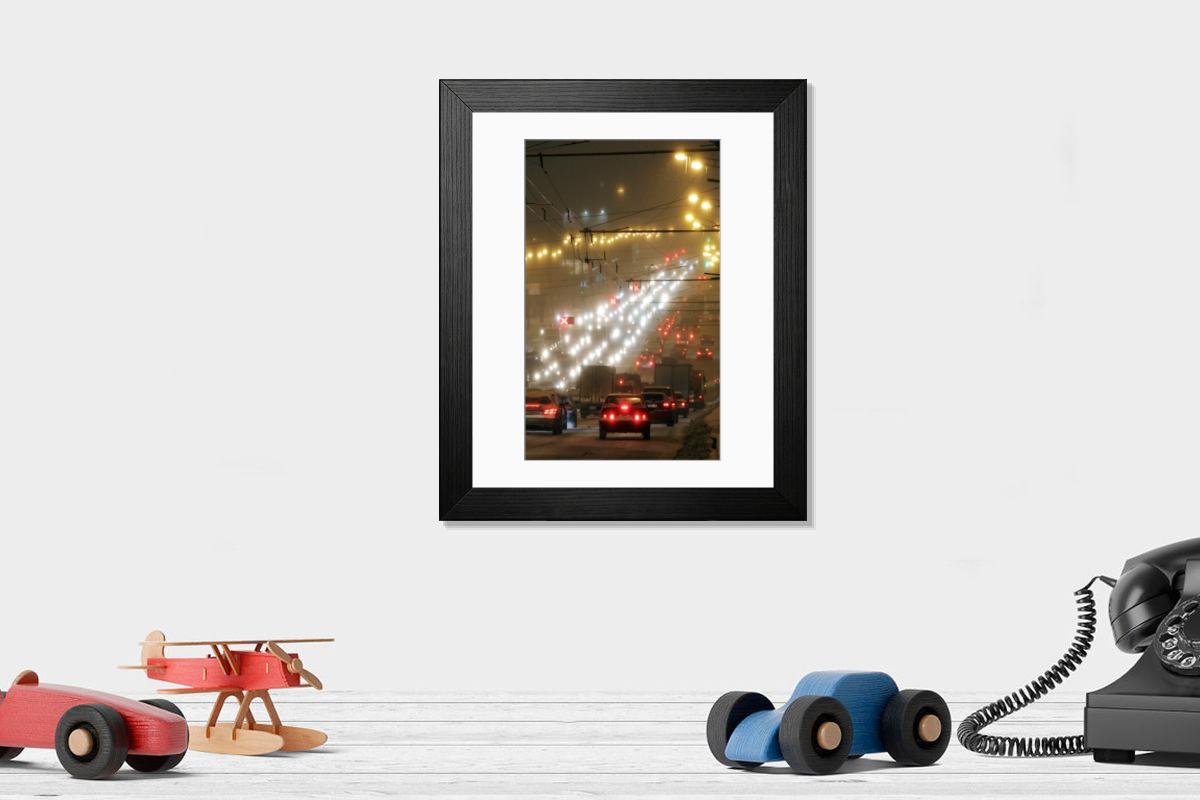 Shown hanging in a room: Modern 14"x12" (36x31cm)