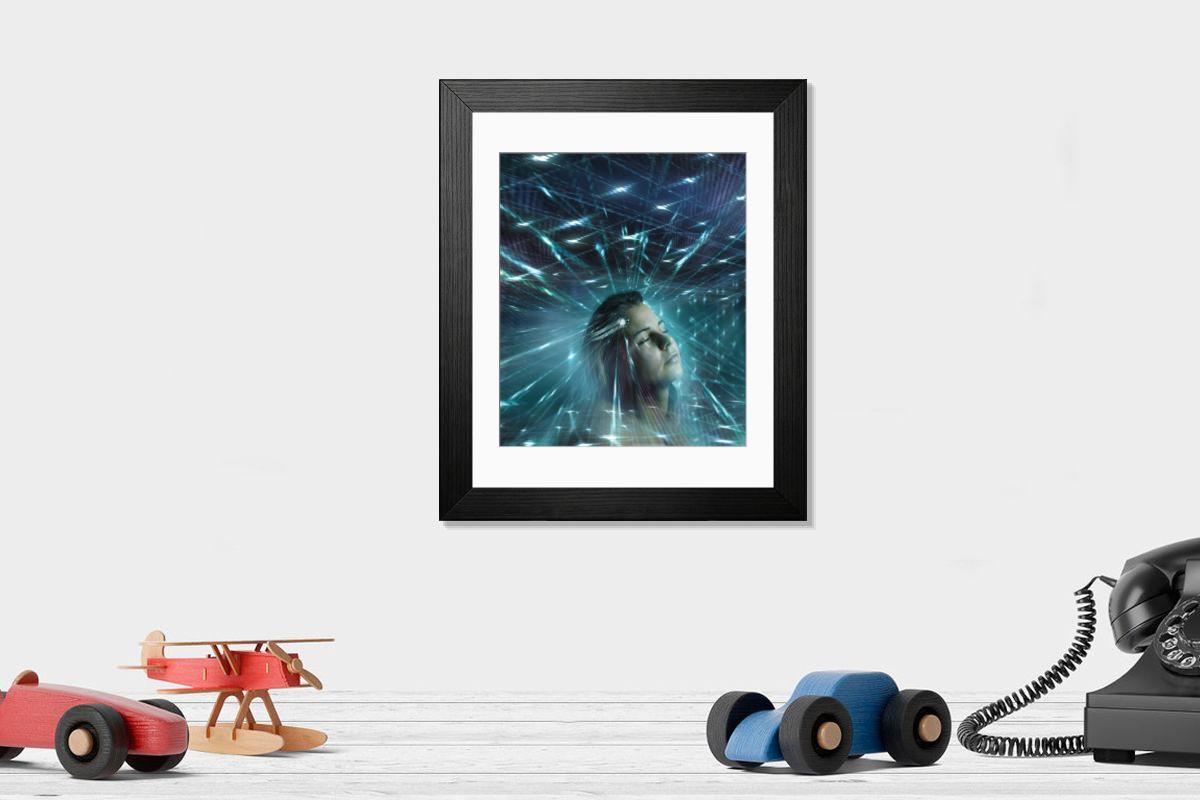 Shown hanging in a room: Modern 14"x12" (36x31cm)