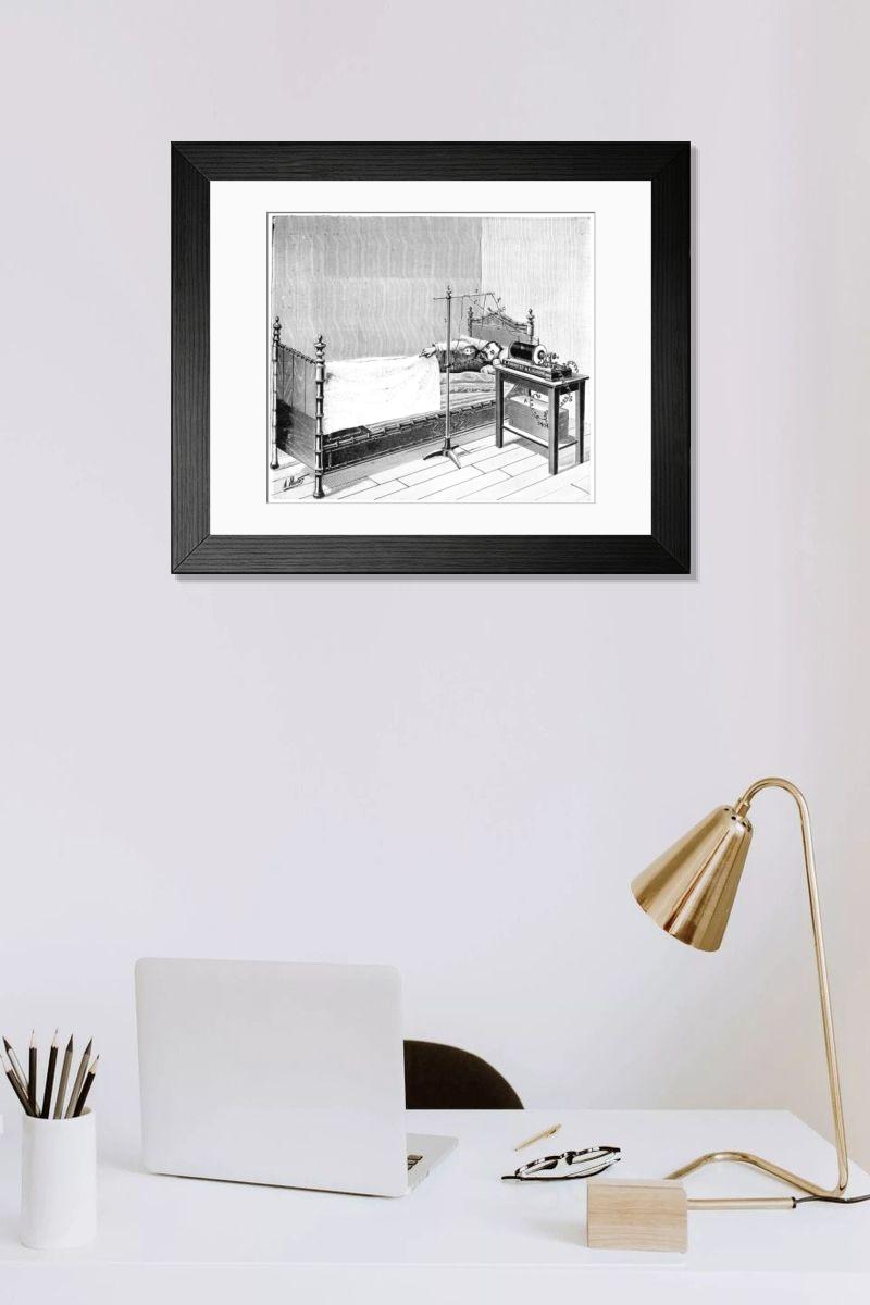 Shown hanging in a room: Modern 14"x12" (36x31cm)