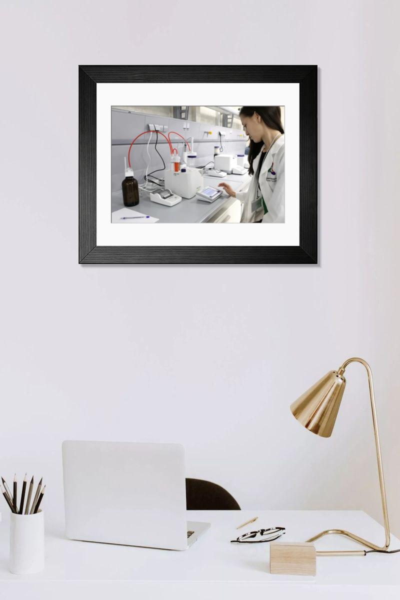 Shown hanging in a room: Modern 14"x12" (36x31cm)