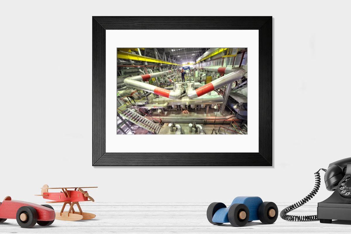 Shown hanging in a room: Modern 14"x12" (36x31cm)