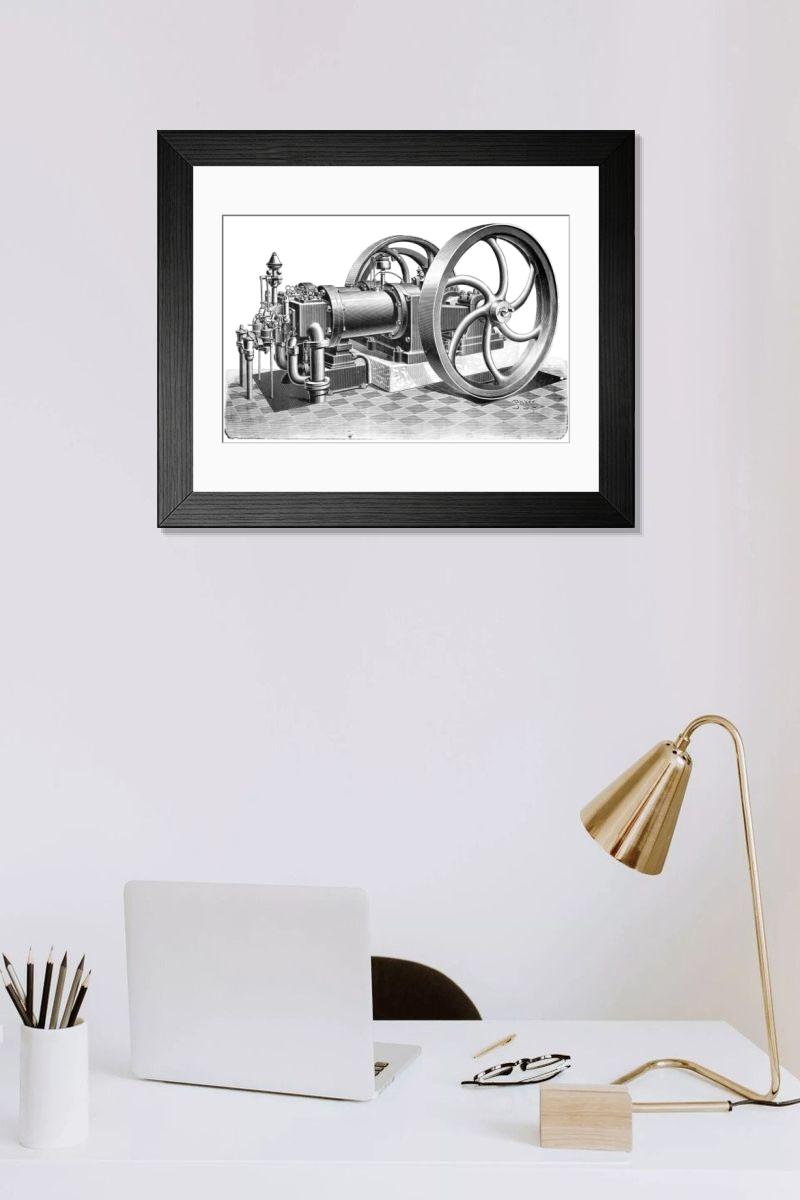 Shown hanging in a room: Modern 14"x12" (36x31cm)