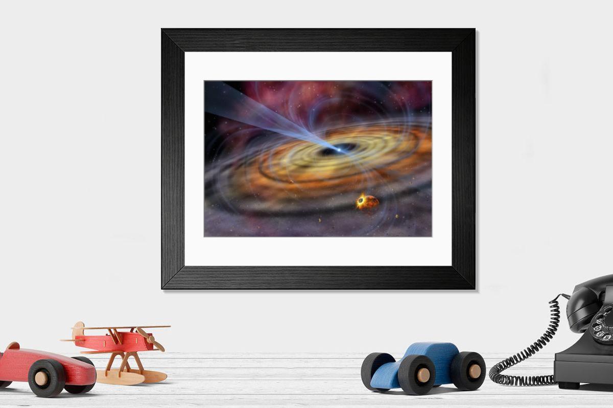 Shown hanging in a room: Modern 14"x12" (36x31cm)