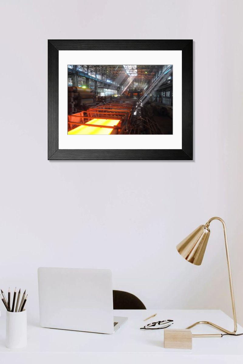 Shown hanging in a room: Modern 14"x12" (36x31cm)