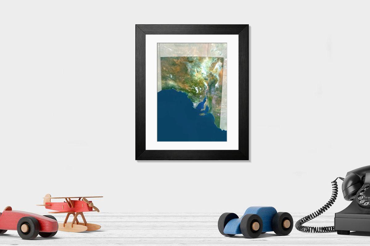 Shown hanging in a room: Modern 14"x12" (36x31cm)