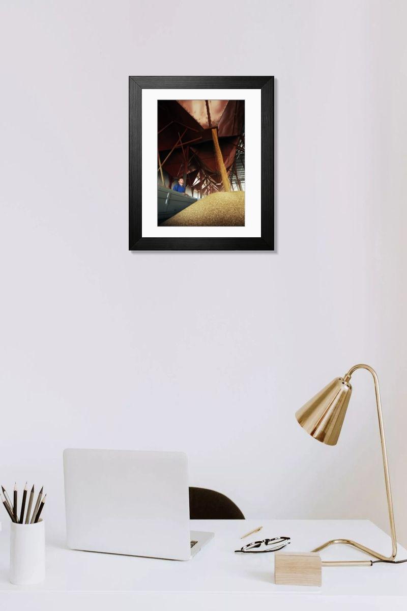 Shown hanging in a room: Modern 14"x12" (36x31cm)