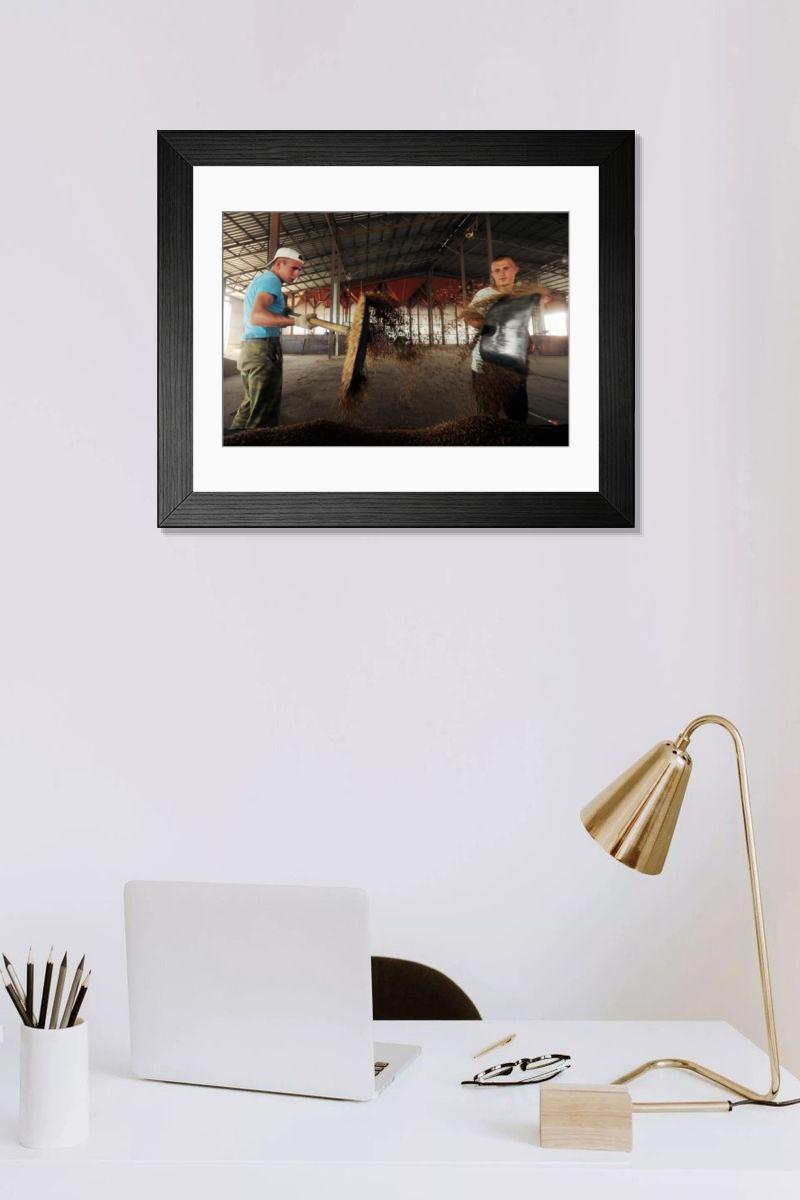 Shown hanging in a room: Modern 14"x12" (36x31cm)