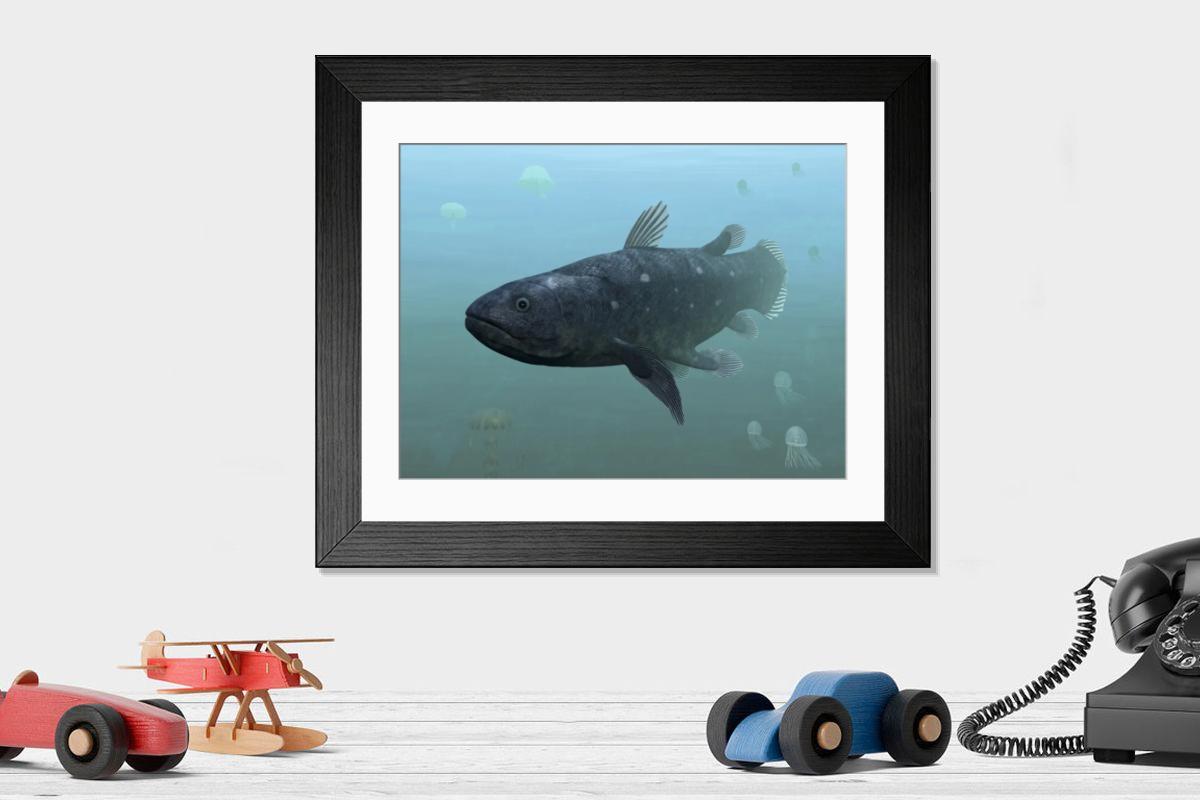 Shown hanging in a room: Modern 14"x12" (36x31cm)