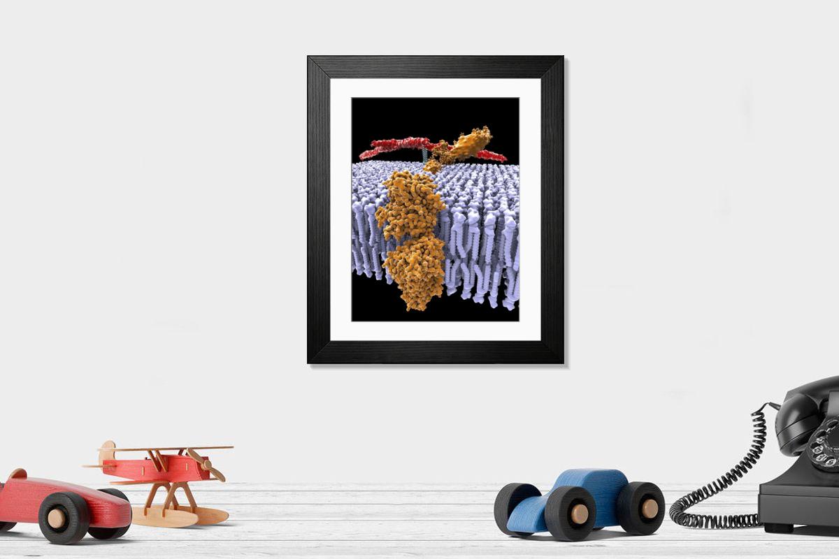 Shown hanging in a room: Modern 14"x12" (36x31cm)