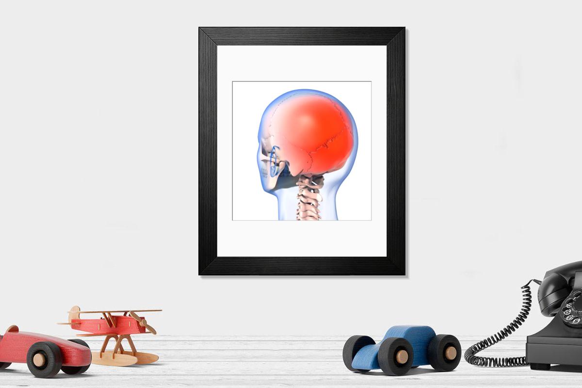 Shown hanging in a room: Modern 14"x12" (36x31cm)