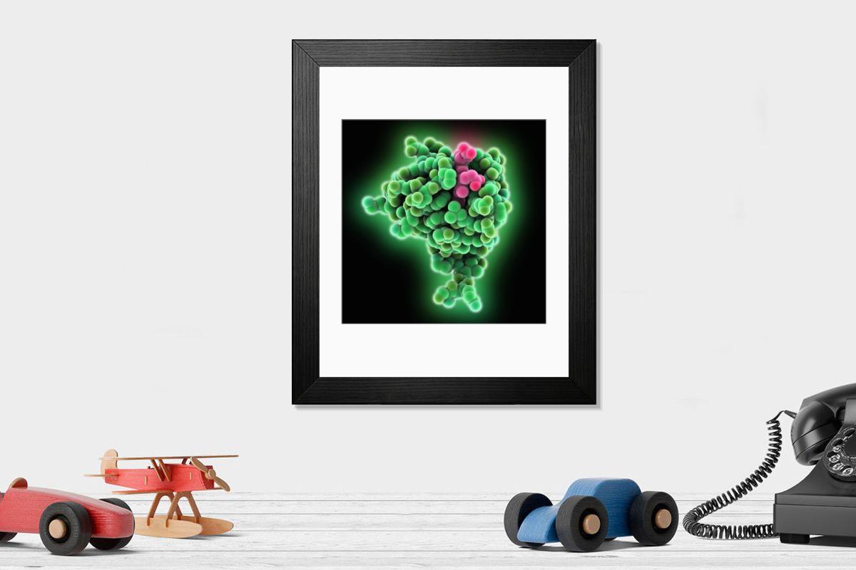 Shown hanging in a room: Modern 14"x12" (36x31cm)