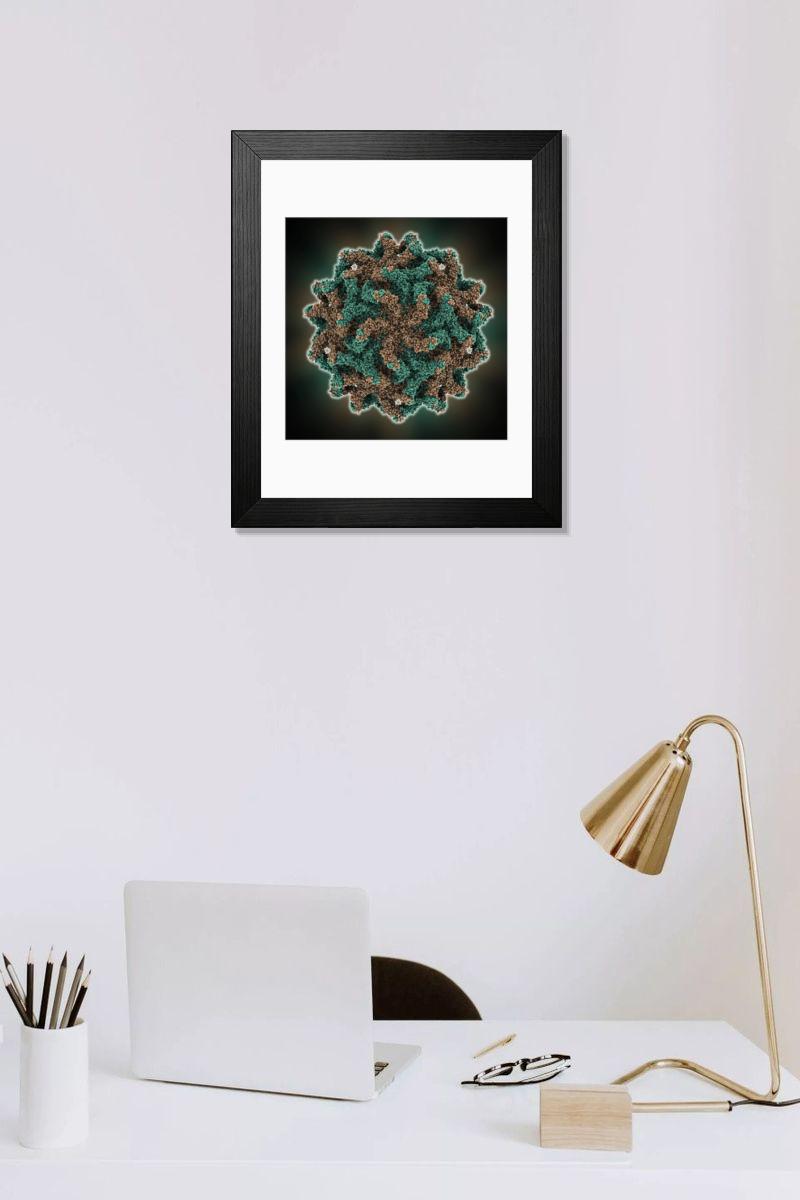Shown hanging in a room: Modern 14"x12" (36x31cm)
