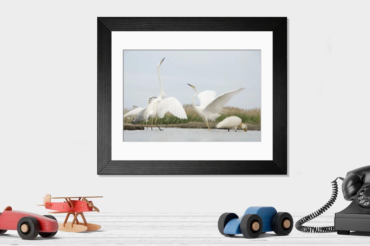 Shown hanging in a room: Modern 14"x12" (36x31cm)