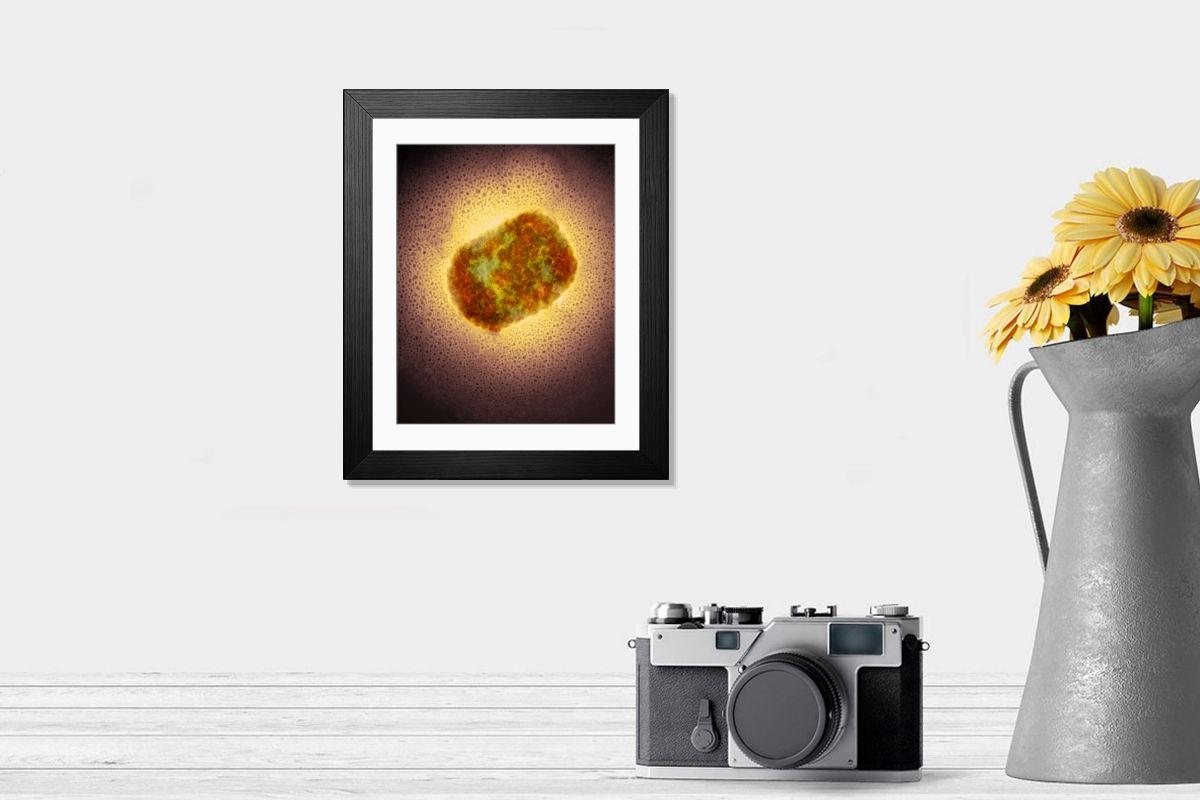 Shown hanging in a room: Modern 14"x12" (36x31cm)