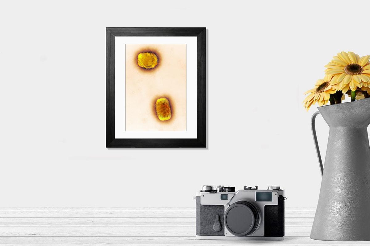 Shown hanging in a room: Modern 14"x12" (36x31cm)