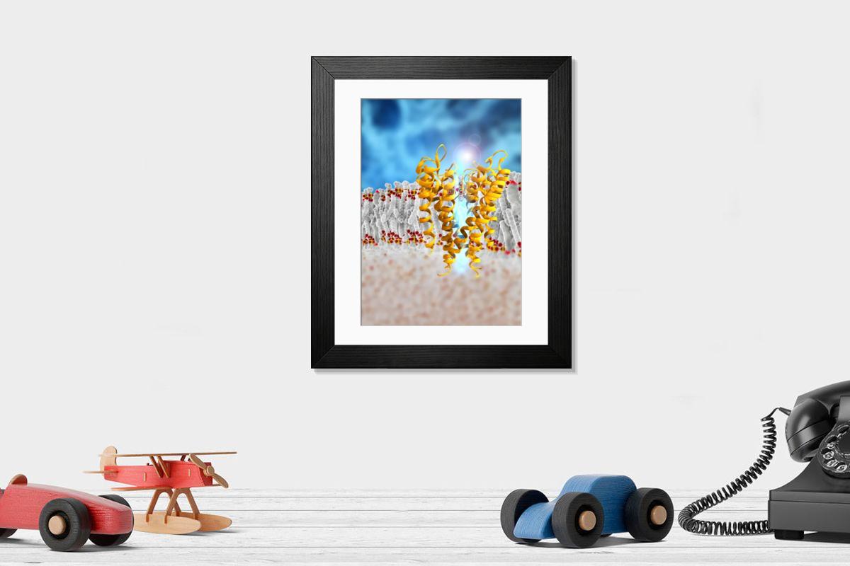 Shown hanging in a room: Modern 14"x12" (36x31cm)