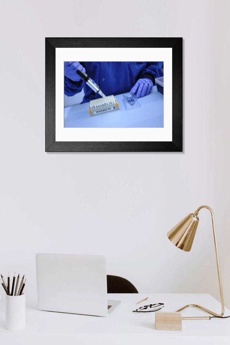 Shown hanging in a room: Modern 14"x12" (36x31cm)