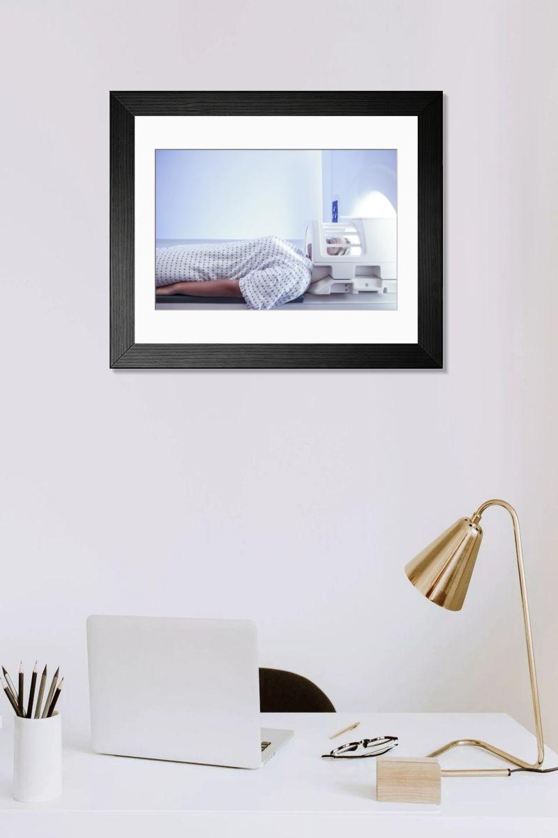 Shown hanging in a room: Modern 14"x12" (36x31cm)