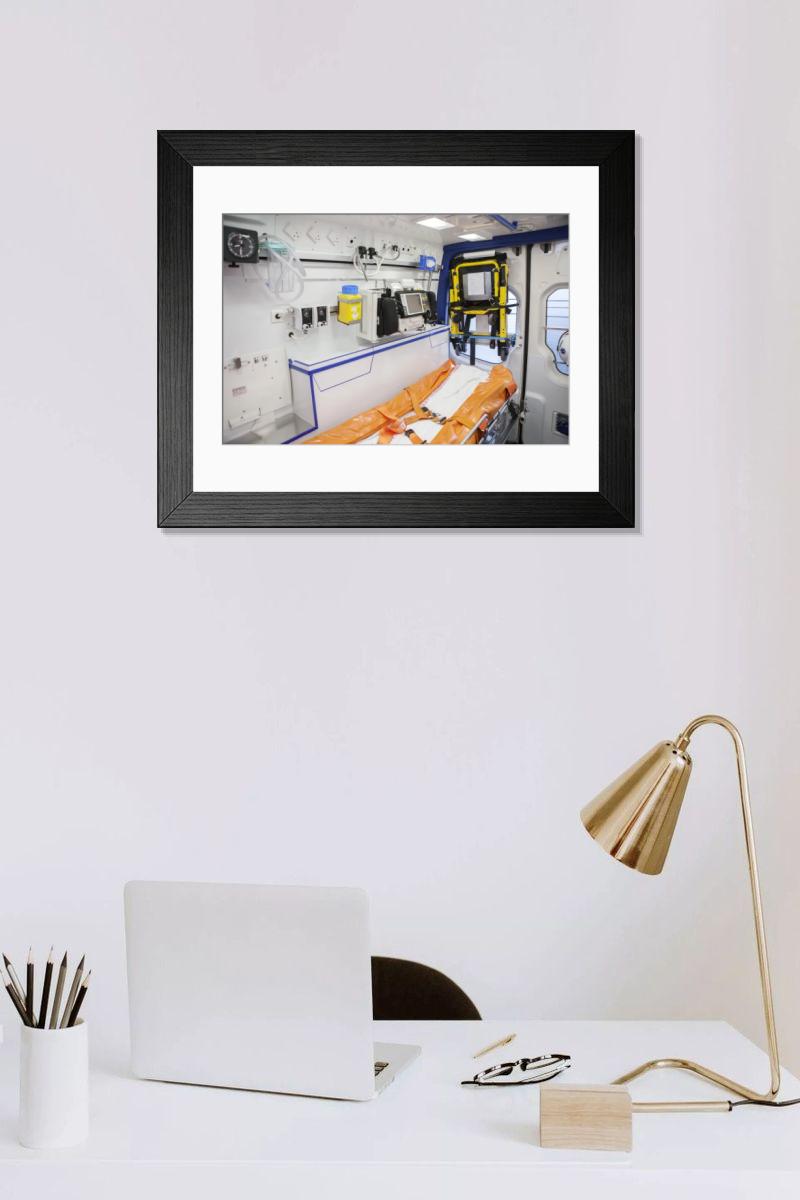 Shown hanging in a room: Modern 14"x12" (36x31cm)