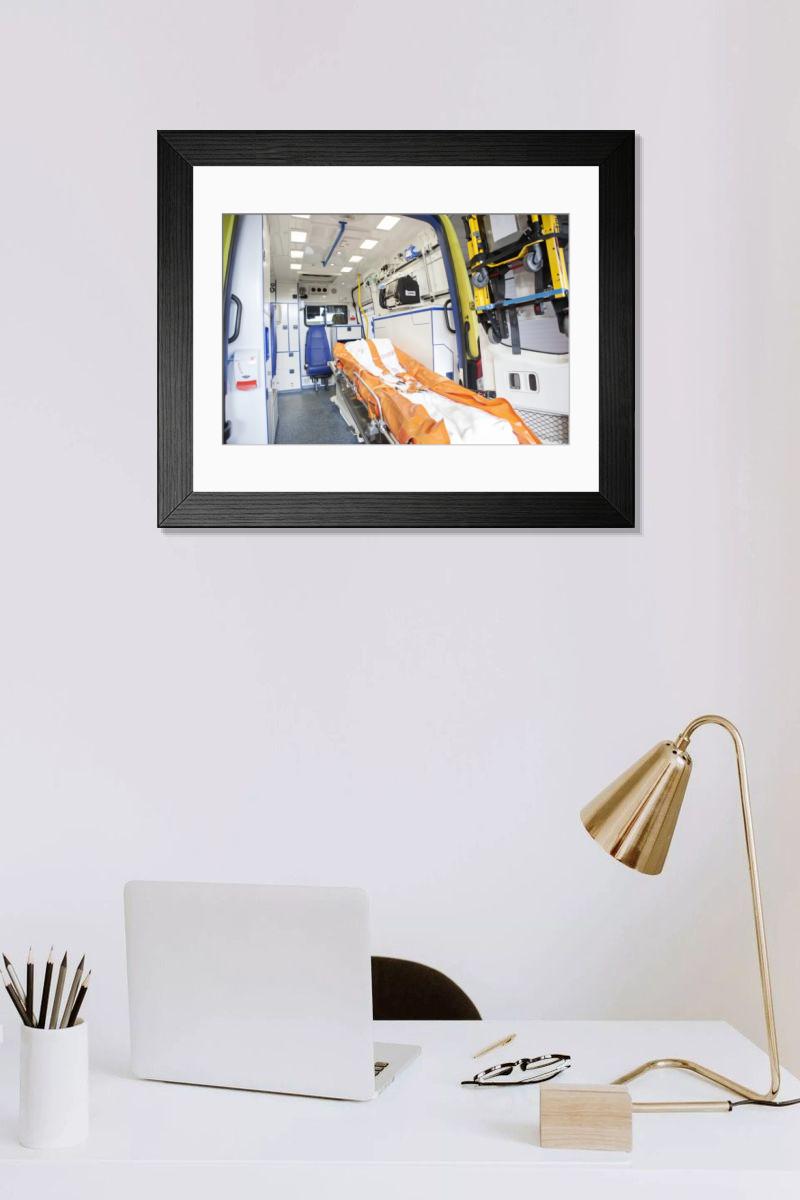 Shown hanging in a room: Modern 14"x12" (36x31cm)