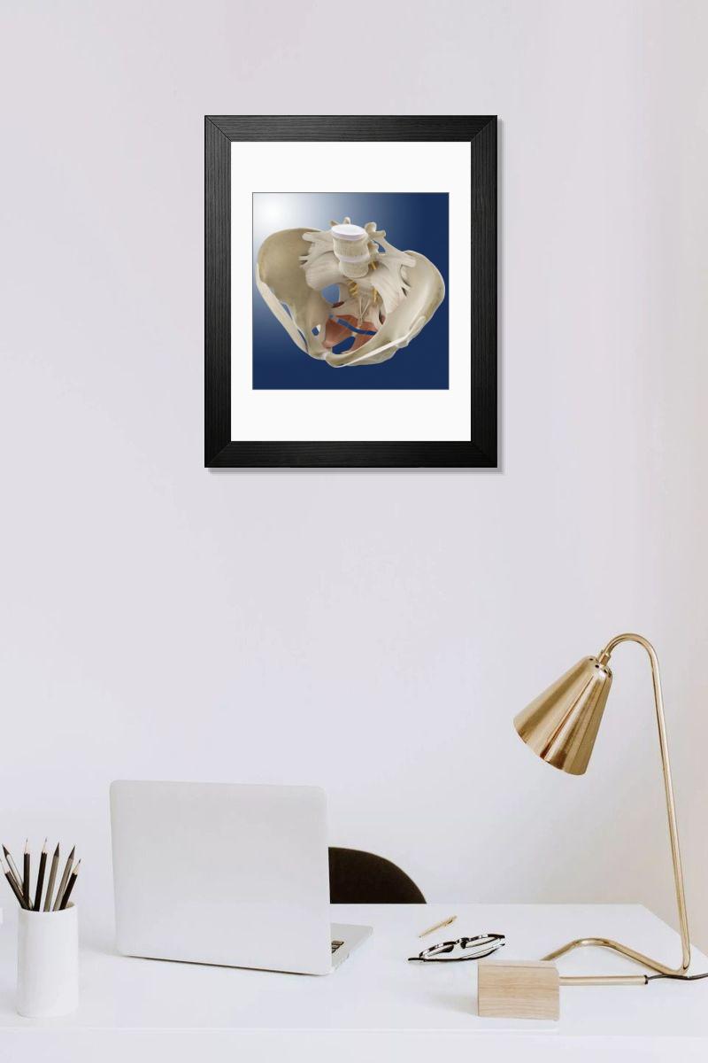 Shown hanging in a room: Modern 14"x12" (36x31cm)