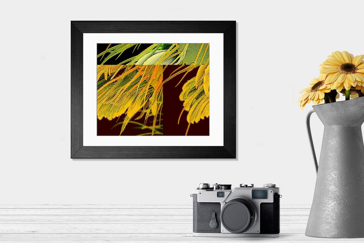 Shown hanging in a room: Modern 14"x12" (36x31cm)
