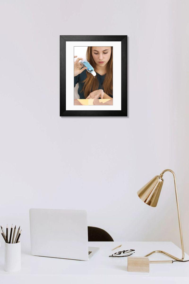 Shown hanging in a room: Modern 14"x12" (36x31cm)