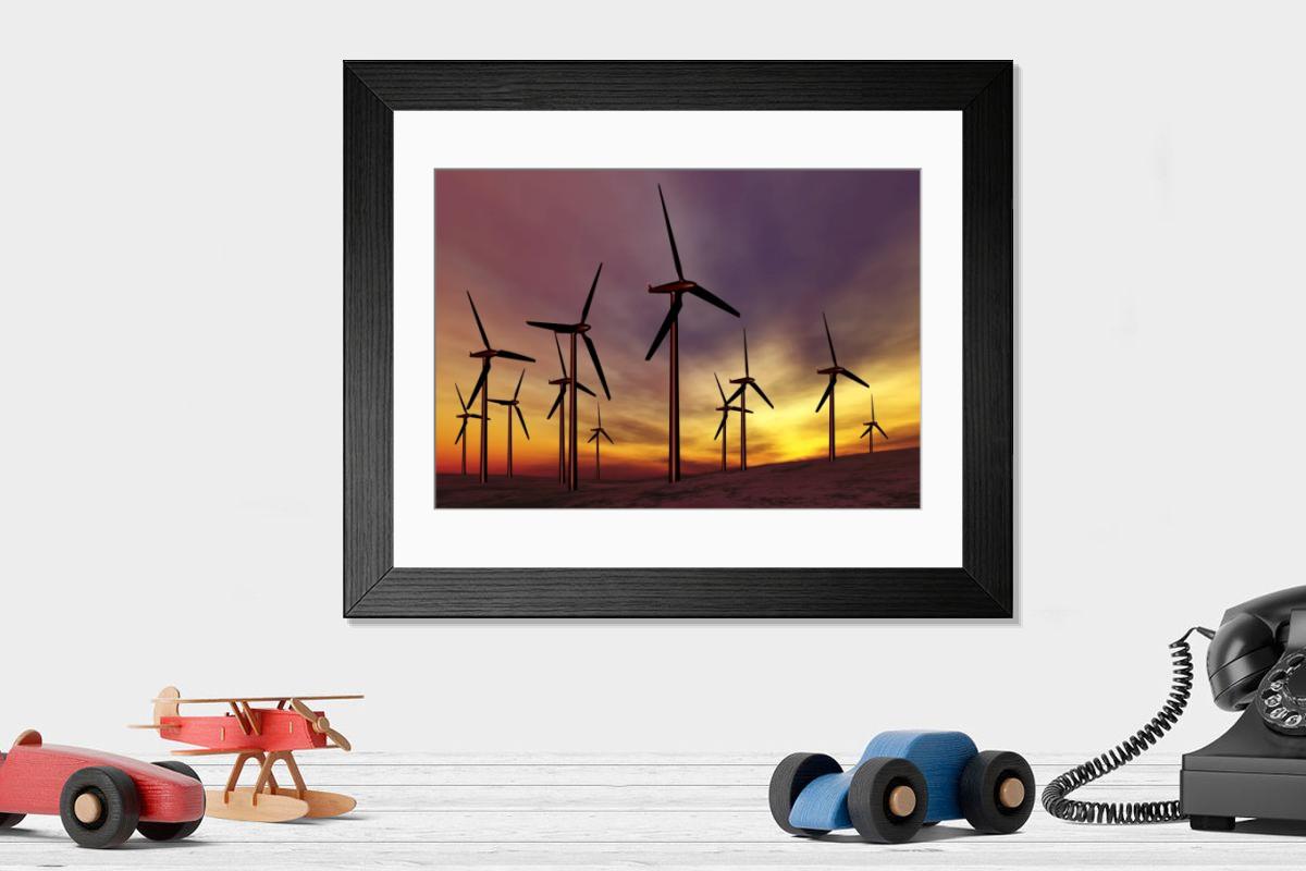 Shown hanging in a room: Modern 14"x12" (36x31cm)