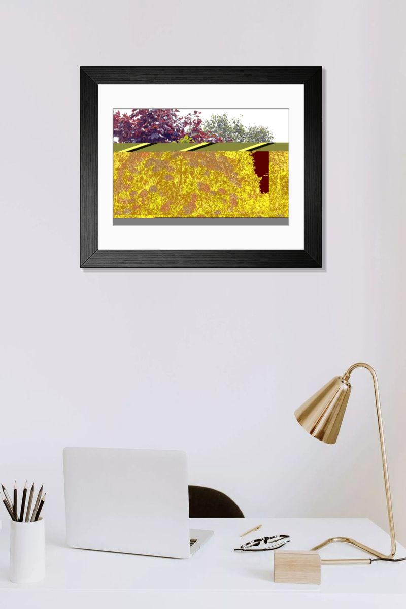Shown hanging in a room: Modern 14"x12" (36x31cm)
