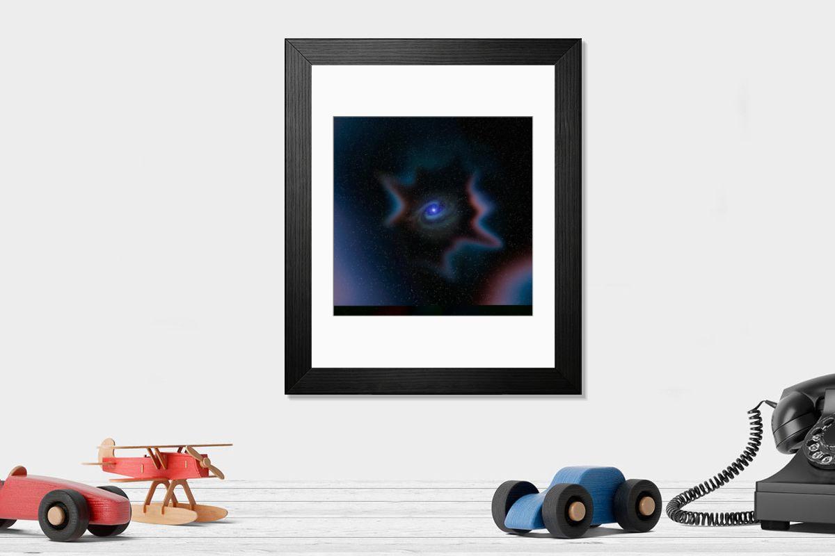 Shown hanging in a room: Modern 14"x12" (36x31cm)