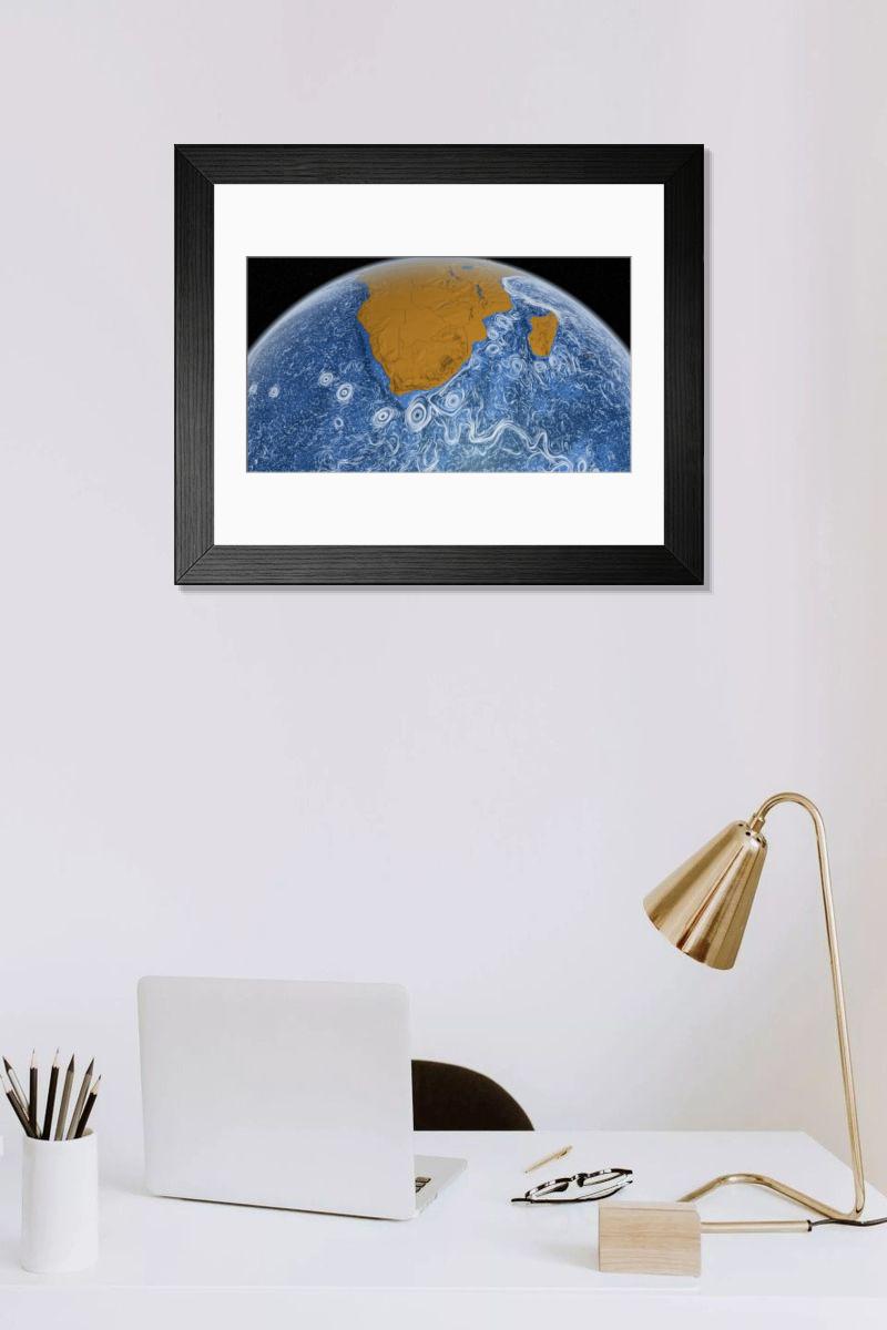 Shown hanging in a room: Modern 14"x12" (36x31cm)