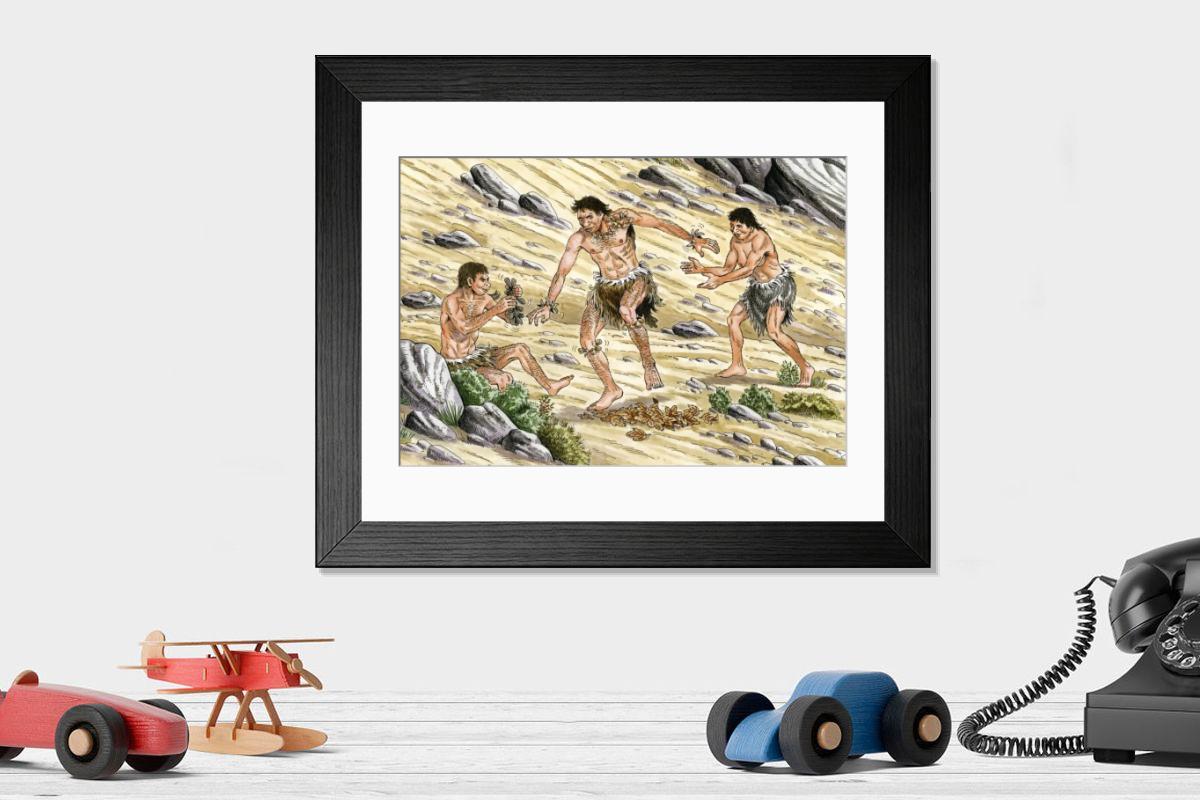 Shown hanging in a room: Modern 14"x12" (36x31cm)