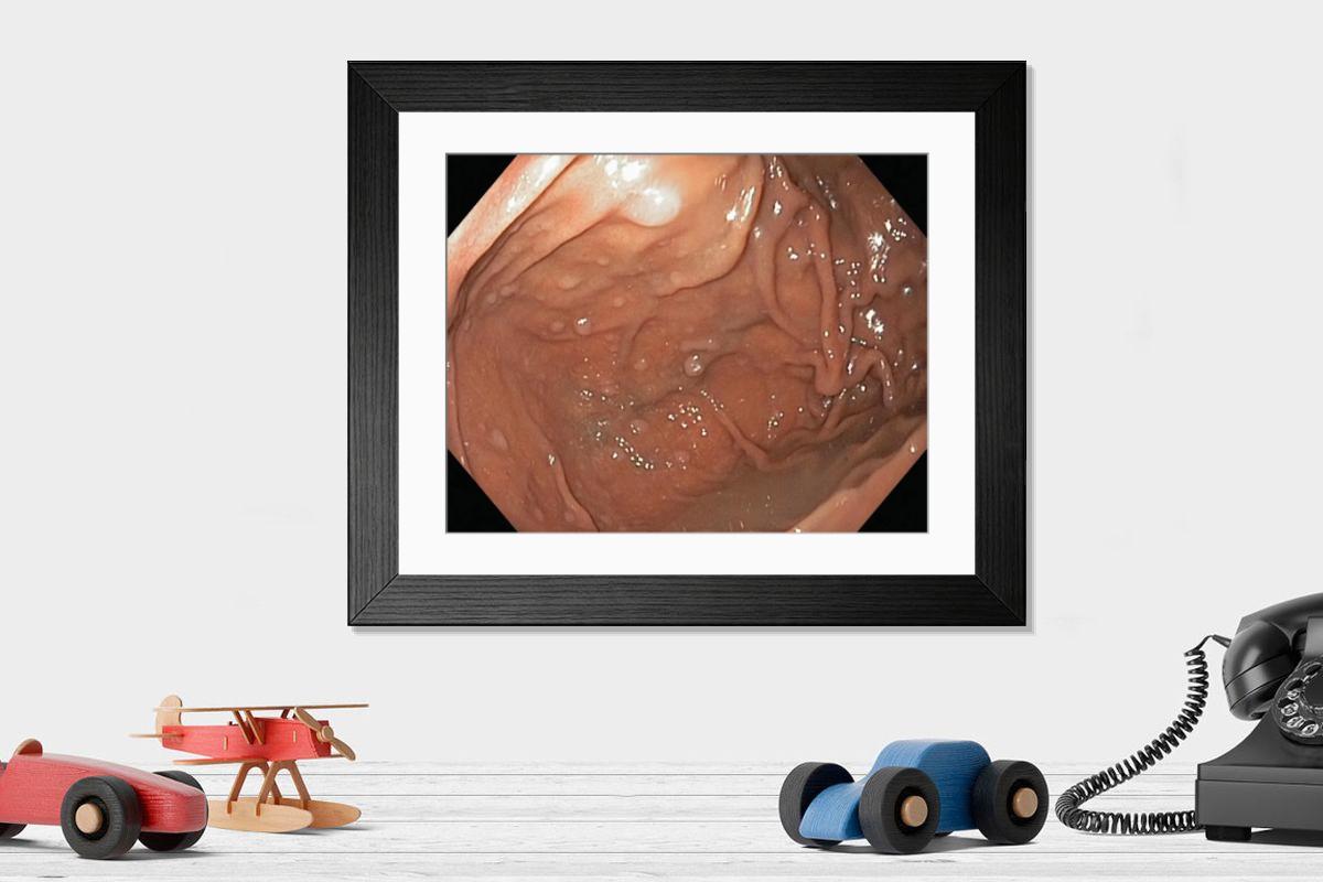 Shown hanging in a room: Modern 14"x12" (36x31cm)