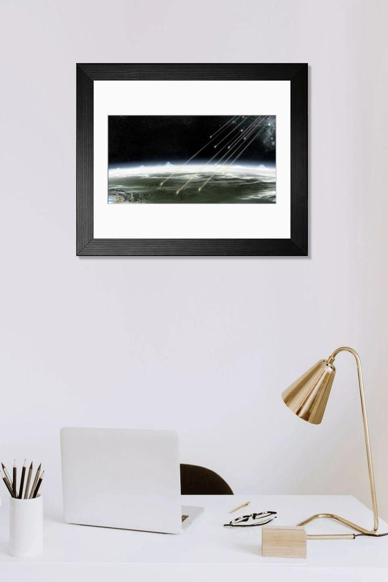 Shown hanging in a room: Modern 14"x12" (36x31cm)