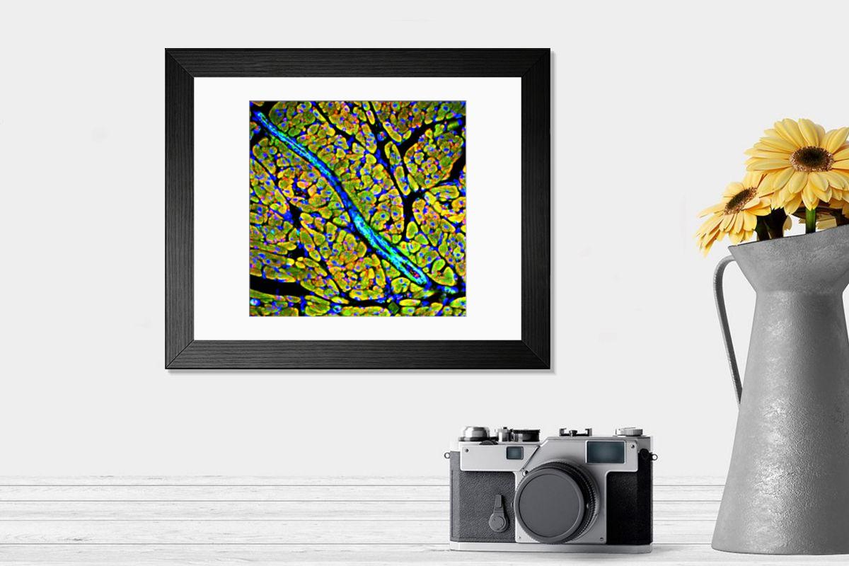 Shown hanging in a room: Modern 14"x12" (36x31cm)