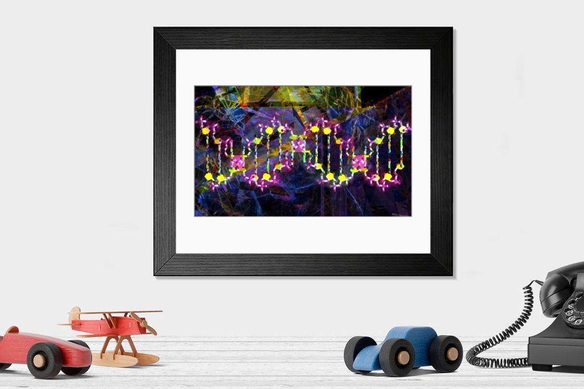 Shown hanging in a room: Modern 14"x12" (36x31cm)