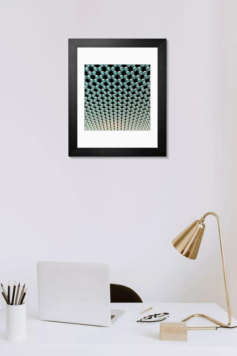 Shown hanging in a room: Modern 14"x12" (36x31cm)