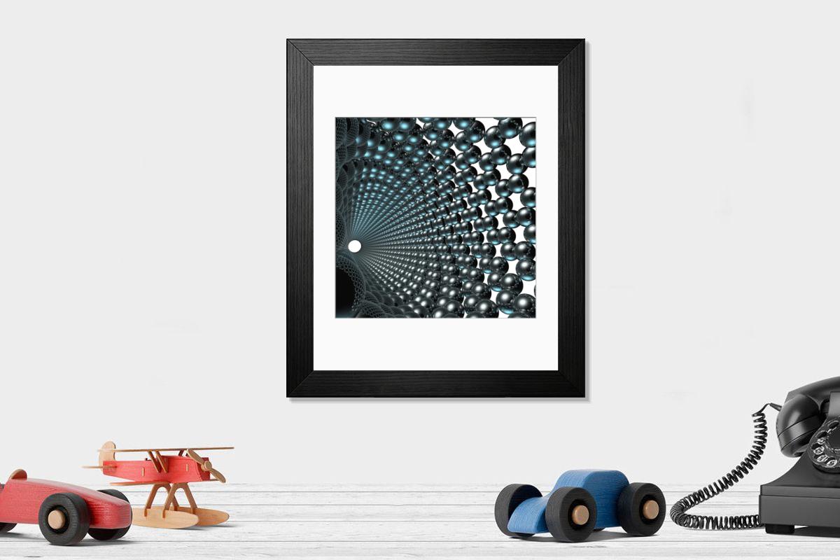 Shown hanging in a room: Modern 14"x12" (36x31cm)