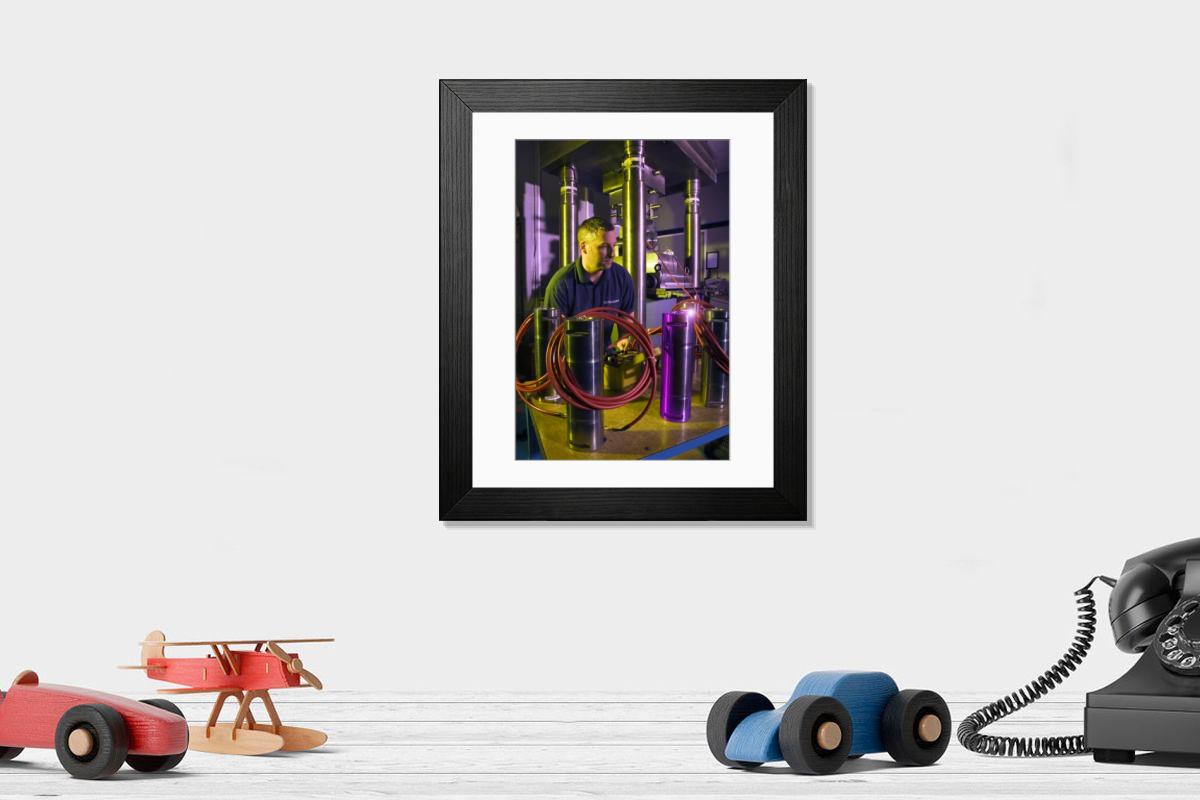 Shown hanging in a room: Modern 14"x12" (36x31cm)