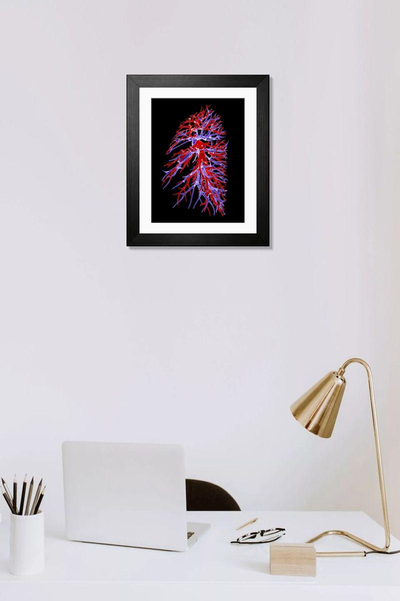 Shown hanging in a room: Modern 14"x12" (36x31cm)
