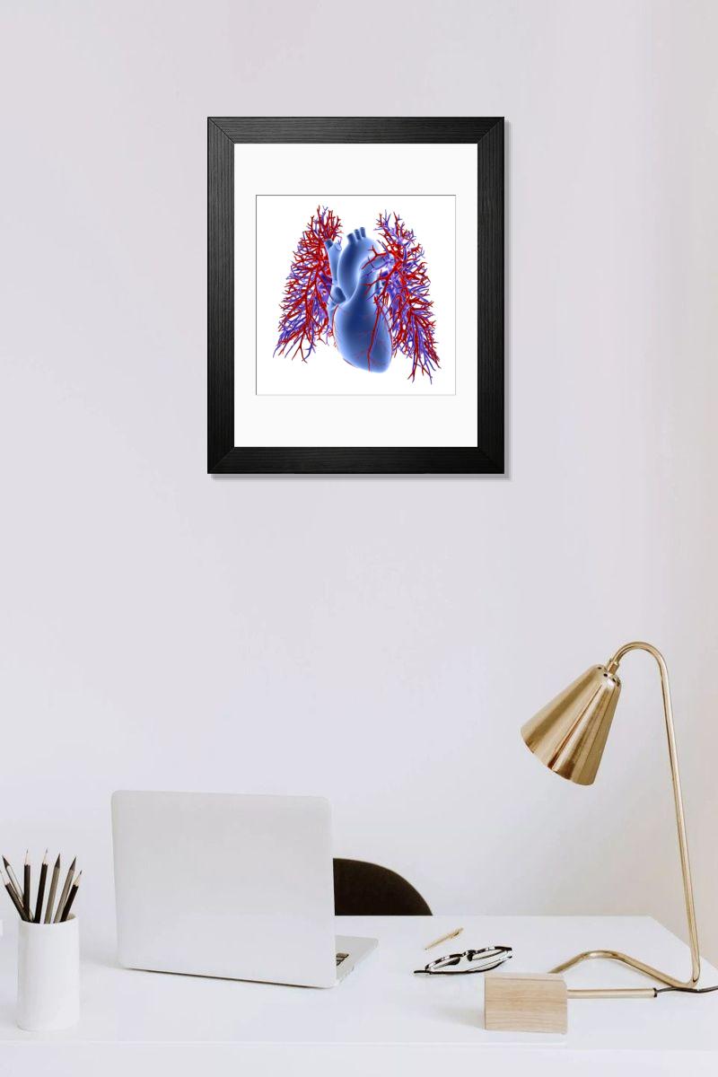 Shown hanging in a room: Modern 14"x12" (36x31cm)
