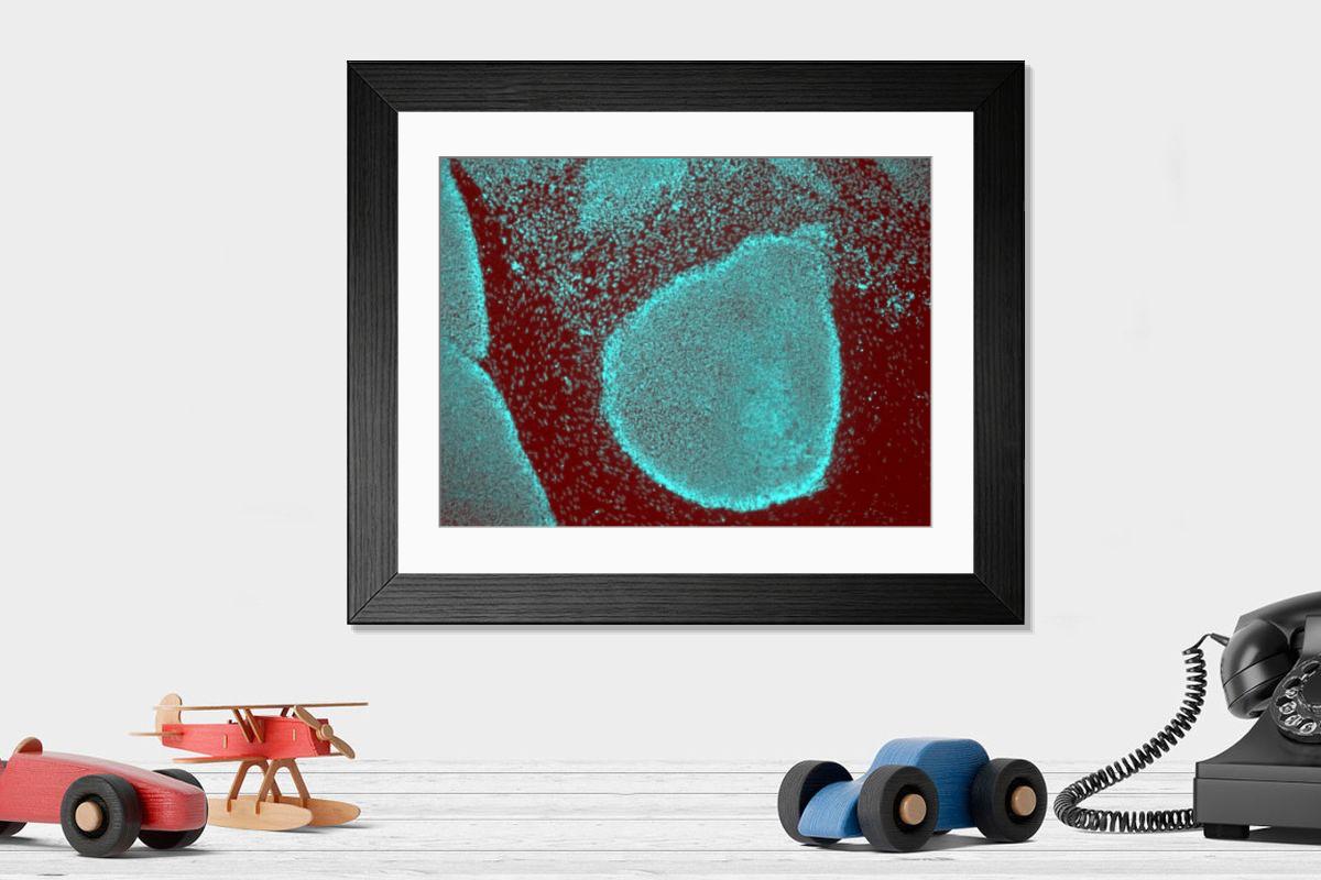 Shown hanging in a room: Modern 14"x12" (36x31cm)
